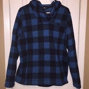 The North face flannel hoodie